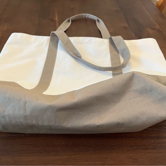 BIG DOGS  Beach Tote Large sturdy canvas shoulder bag cream  and tan - Picture 4 of 4